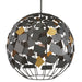 Currey and Company - One Light Chandelier - Moon Night Gray & Gold Orb Chandelier - Hiroshi Gray/Contemporary Gold Leaf- Union Lighting Luminaires Decor