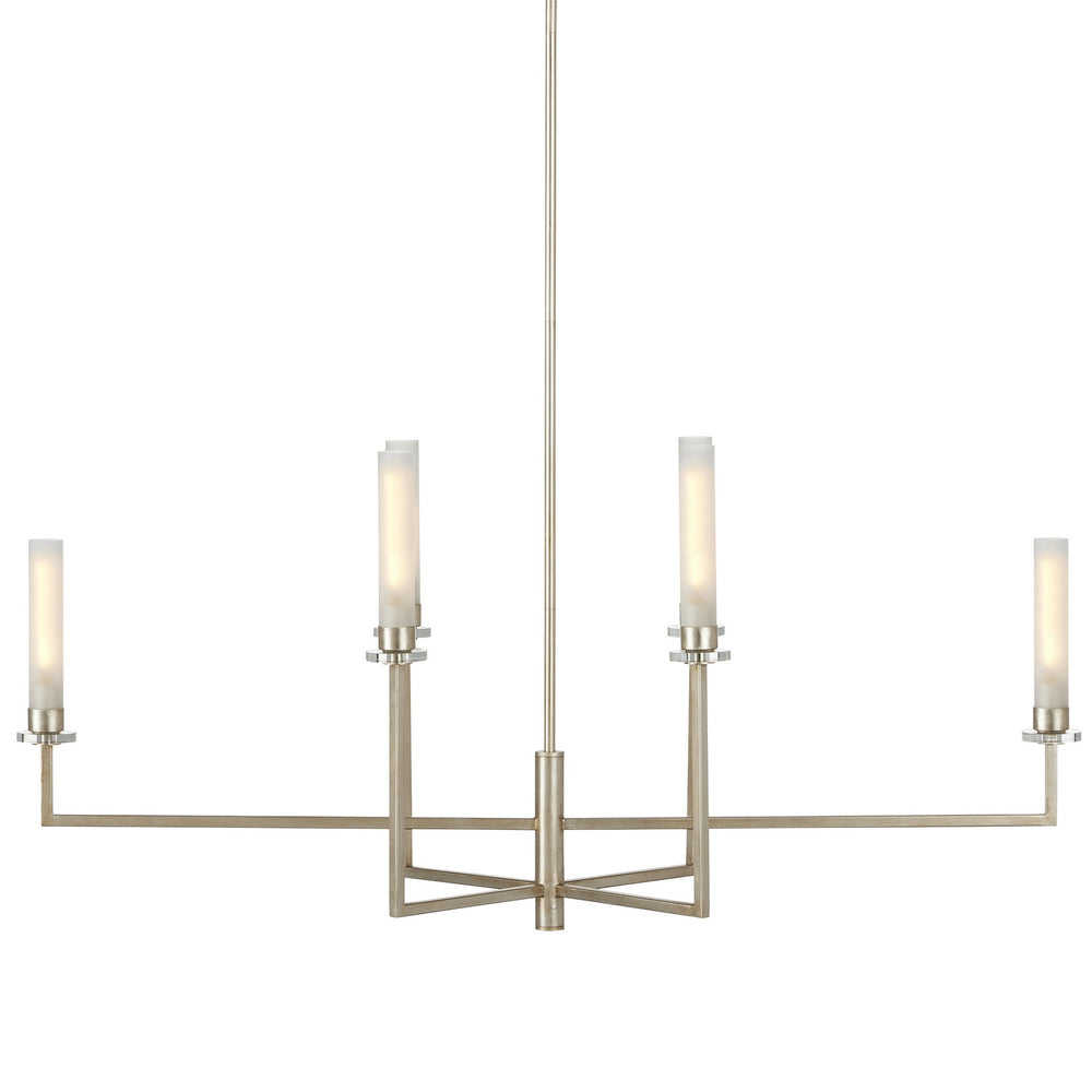 Currey and Company - Six Light Chandelier - Courante - Champagne/Frosted White- Union Lighting Luminaires Decor