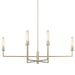 Currey and Company - Six Light Chandelier - Courante - Champagne/Frosted White- Union Lighting Luminaires Decor