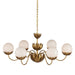 Currey and Company - Six Light Chandelier - Mirasole - Contemporary Gold Leaf/Gold/White- Union Lighting Luminaires Decor