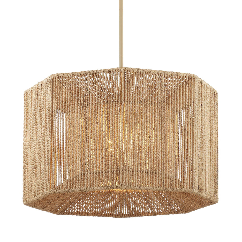 Currey and Company - Four Light Chandelier - Mereworth - Natural/Beige- Union Lighting Luminaires Decor