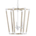 Currey and Company - Three Light Lantern - Bastian - Sugar White/Sandstone- Union Lighting Luminaires Decor