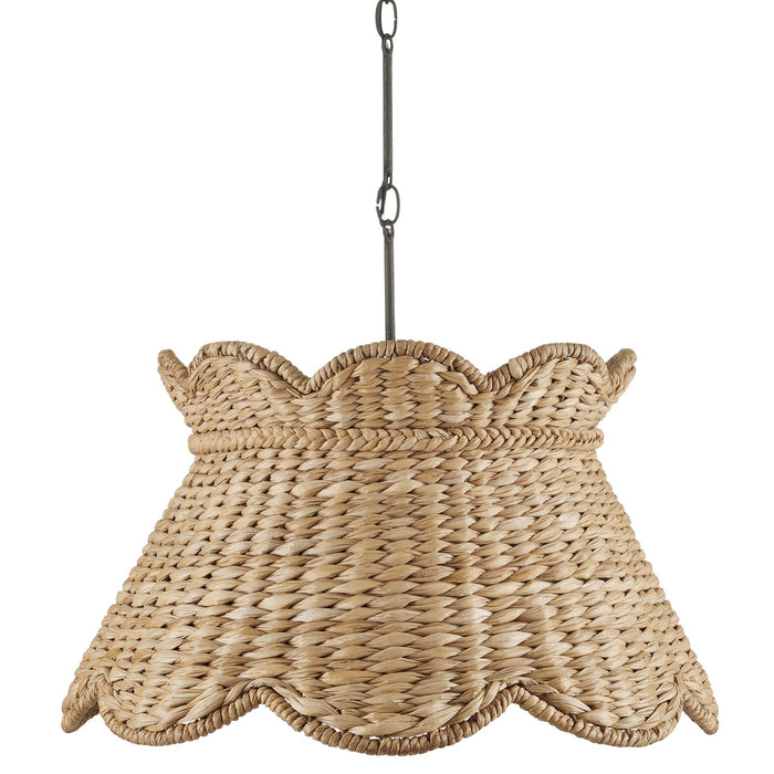 Currey and Company - One Light Pendant - Annabelle - Natural/Molé Black- Union Lighting Luminaires Decor