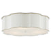 Currey and Company - Three Light Flush Mount - Wexford - Snow White/Gold/White- Union Lighting Luminaires Decor
