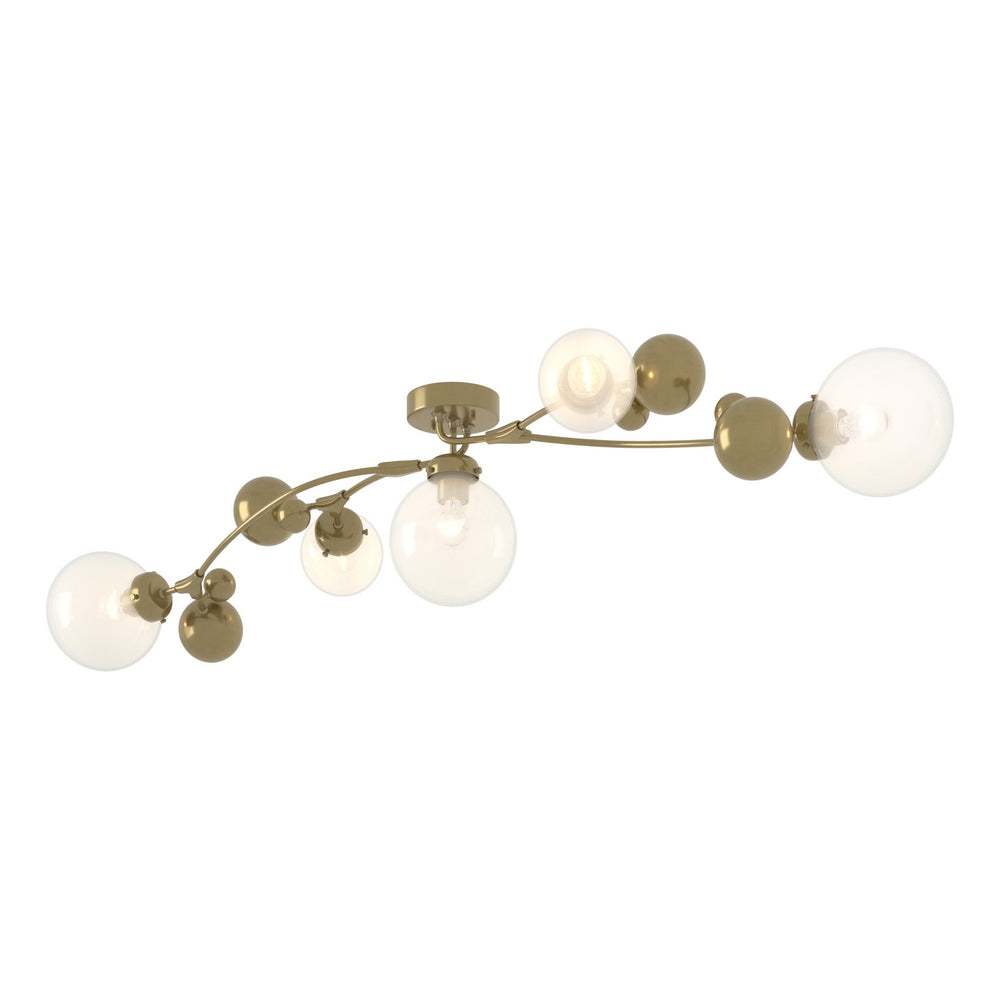 Hubbardton Forge - Five Light Semi-Flush Mount - Sprig - Modern Brass- Union Lighting Luminaires Decor