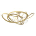 Hubbardton Forge - Three Light Semi Flush Mount - Nest - Modern Brass- Union Lighting Luminaires Decor
