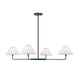 Meridian - Four Light Chandelier - Matte Black- Union Lighting Luminaires Decor