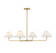 Meridian - Four Light Chandelier - Natural Brass- Union Lighting Luminaires Decor