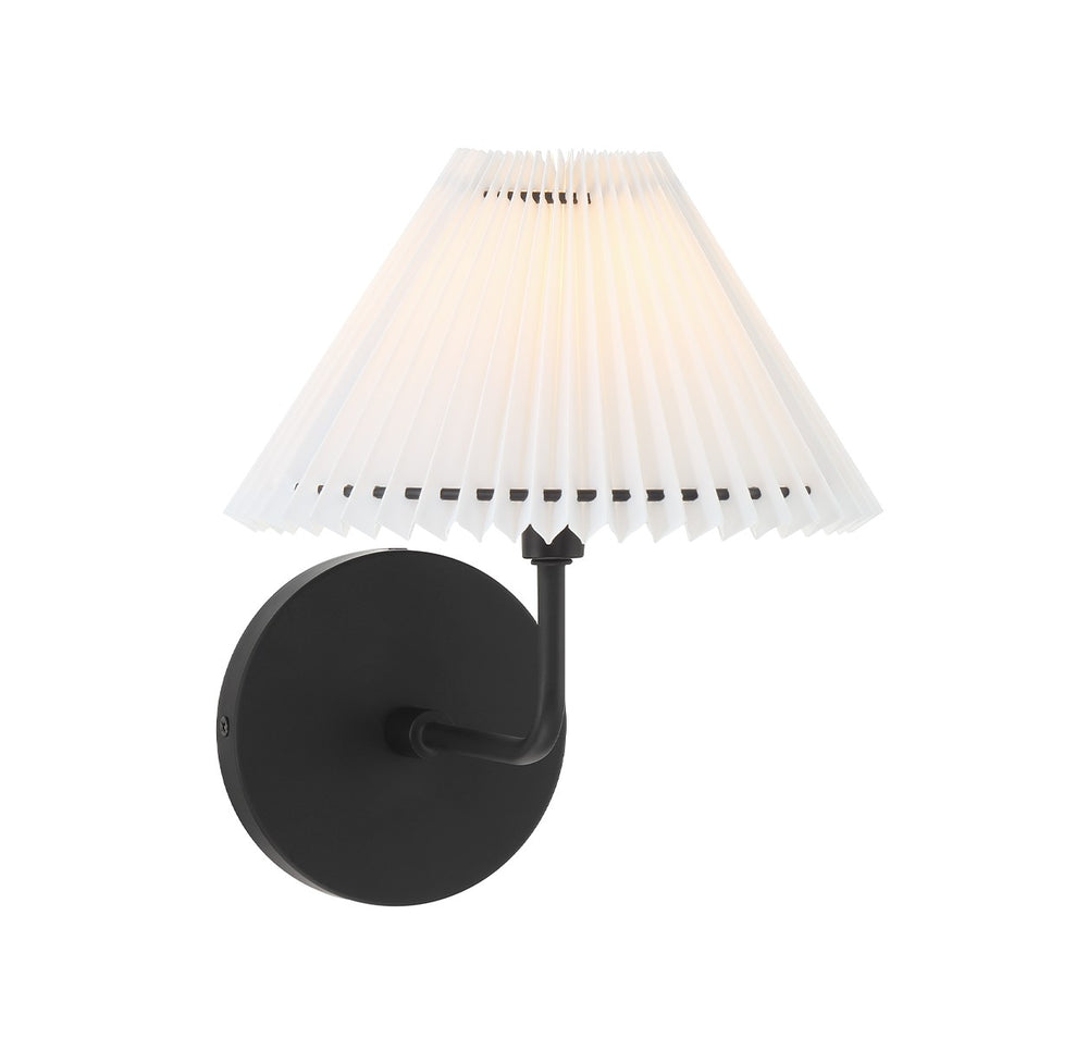Meridian - One Light Wall Sconce - Matte Black- Union Lighting Luminaires Decor