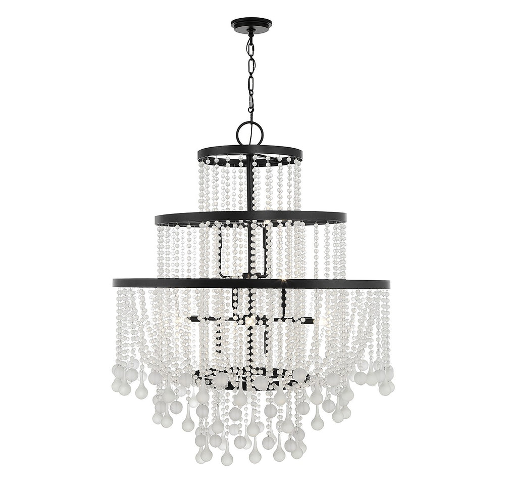 Savoy House - 15 Light Chandelier - Luna - Matte Black- Union Lighting Luminaires Decor