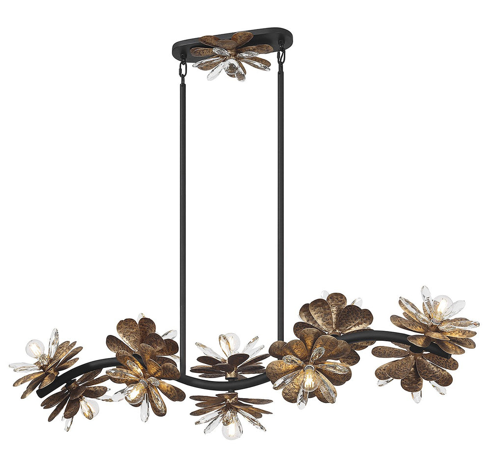 Savoy House - Ten Light Linear Chandelier - Giselle - Delphine- Union Lighting Luminaires Decor
