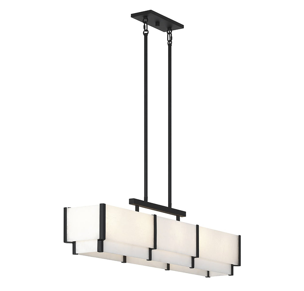 Savoy House - Five Light Linear Chandelier - Orleans - Black Cashmere- Union Lighting Luminaires Decor