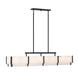 Savoy House - Eight Light Linear Chandelier - Orleans - Black Cashmere- Union Lighting Luminaires Decor