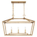 Savoy House - Three Light Linear Chandelier - Townsend - Warm Brass- Union Lighting Luminaires Decor