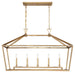 Savoy House - Five Light Linear Chandelier - Townsend - Warm Brass- Union Lighting Luminaires Decor