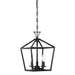 Savoy House - Three Light Pendant - Townsend - Matte Black- Union Lighting Luminaires Decor