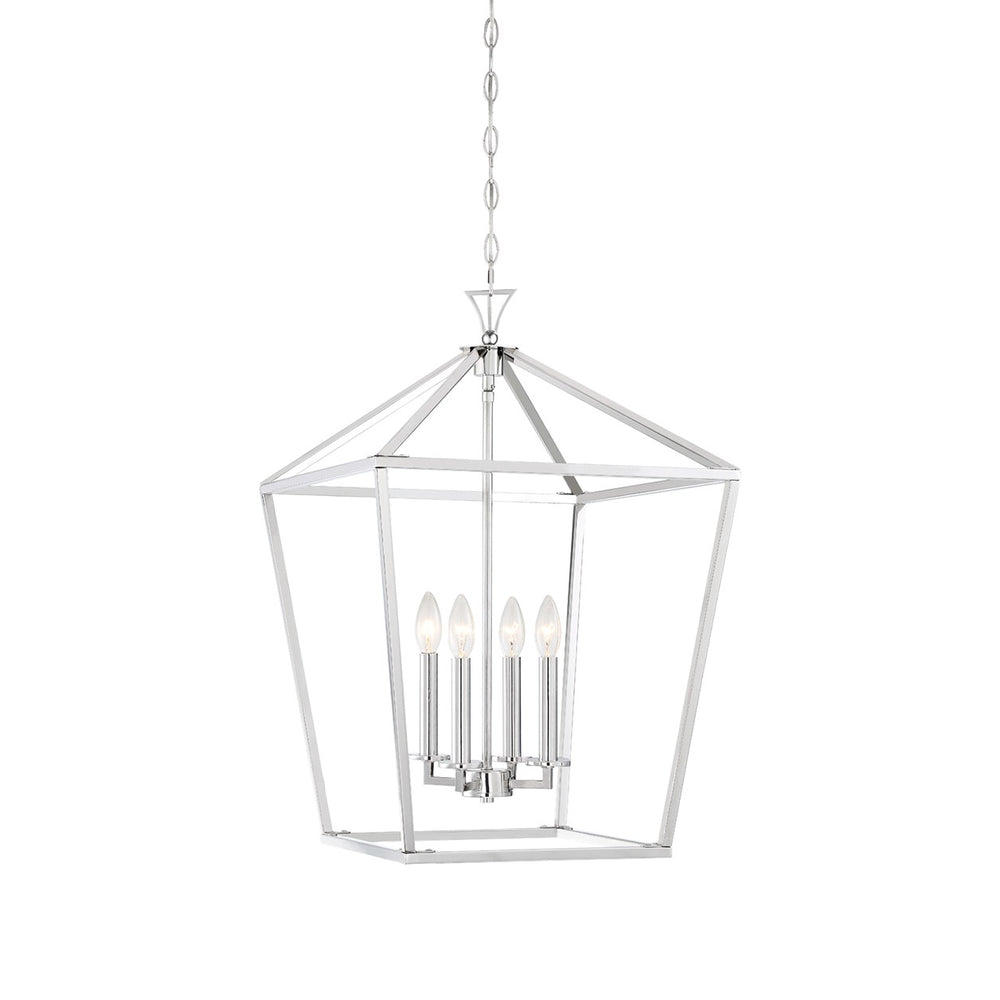 Savoy House - Four Light Pendant - Townsend - Polished Nickel- Union Lighting Luminaires Decor