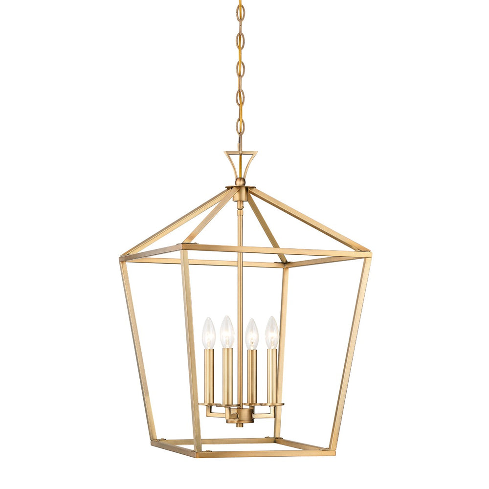 Savoy House - Four Light Pendant - Townsend - Warm Brass- Union Lighting Luminaires Decor