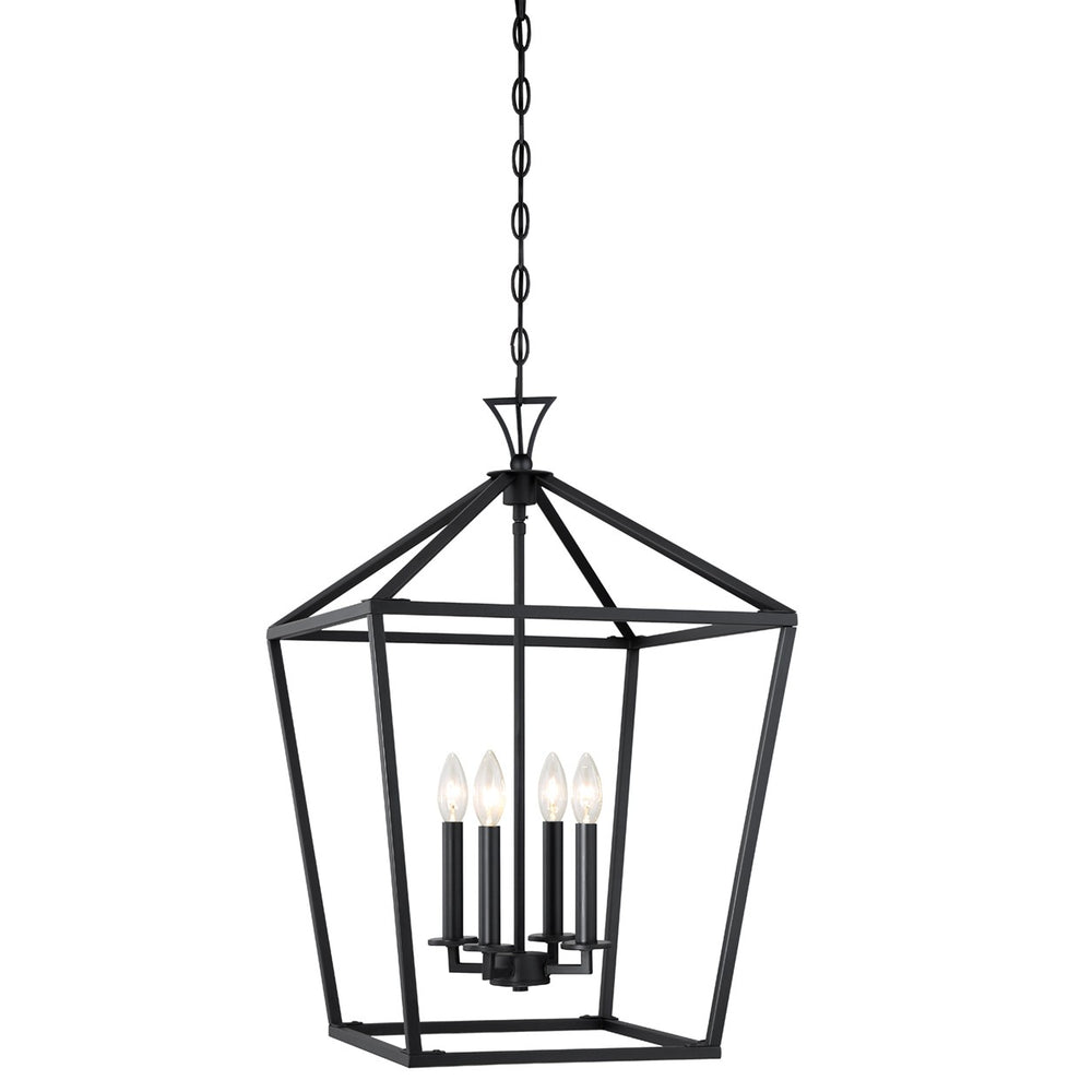 Savoy House - Four Light Pendant - Townsend - Matte Black- Union Lighting Luminaires Decor