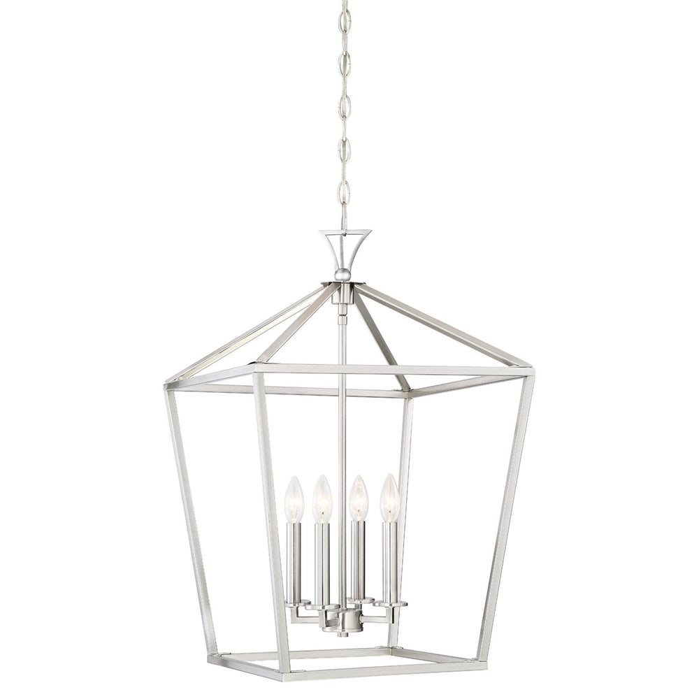 Savoy House - Four Light Pendant - Townsend - Satin Nickel- Union Lighting Luminaires Decor