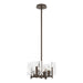 Hubbardton Forge - Four Light Semi-Flush/Pendant - Arc - Bronze- Union Lighting Luminaires Decor