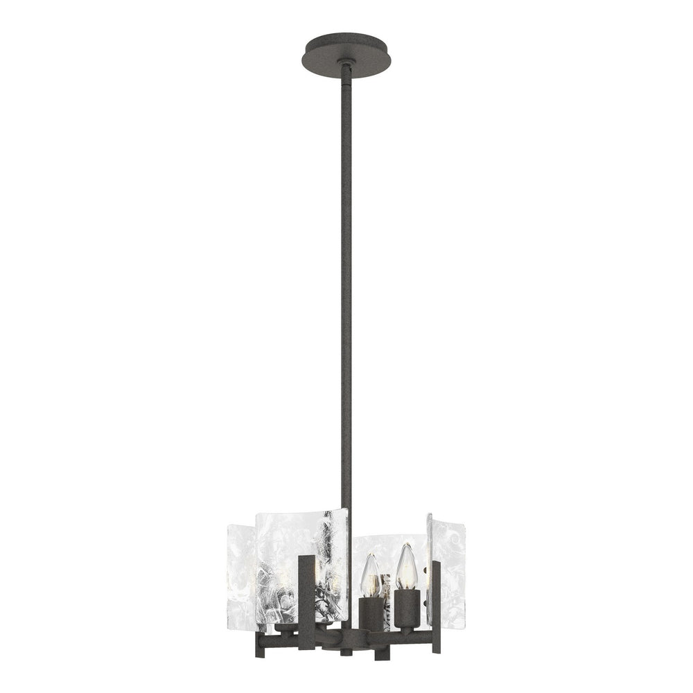 Hubbardton Forge - Four Light Semi-Flush/Pendant - Arc - Natural Iron- Union Lighting Luminaires Decor