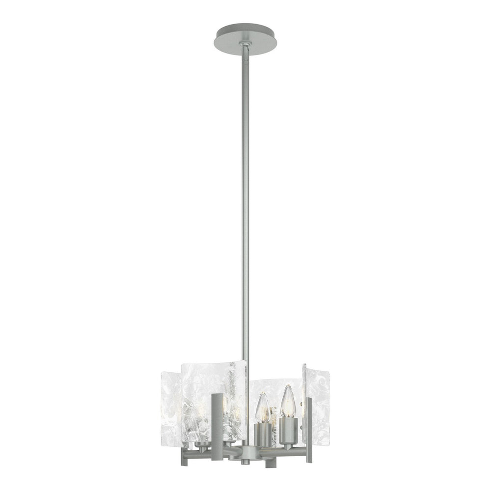 Hubbardton Forge - Four Light Semi-Flush/Pendant - Arc - Vintage Platinum- Union Lighting Luminaires Decor