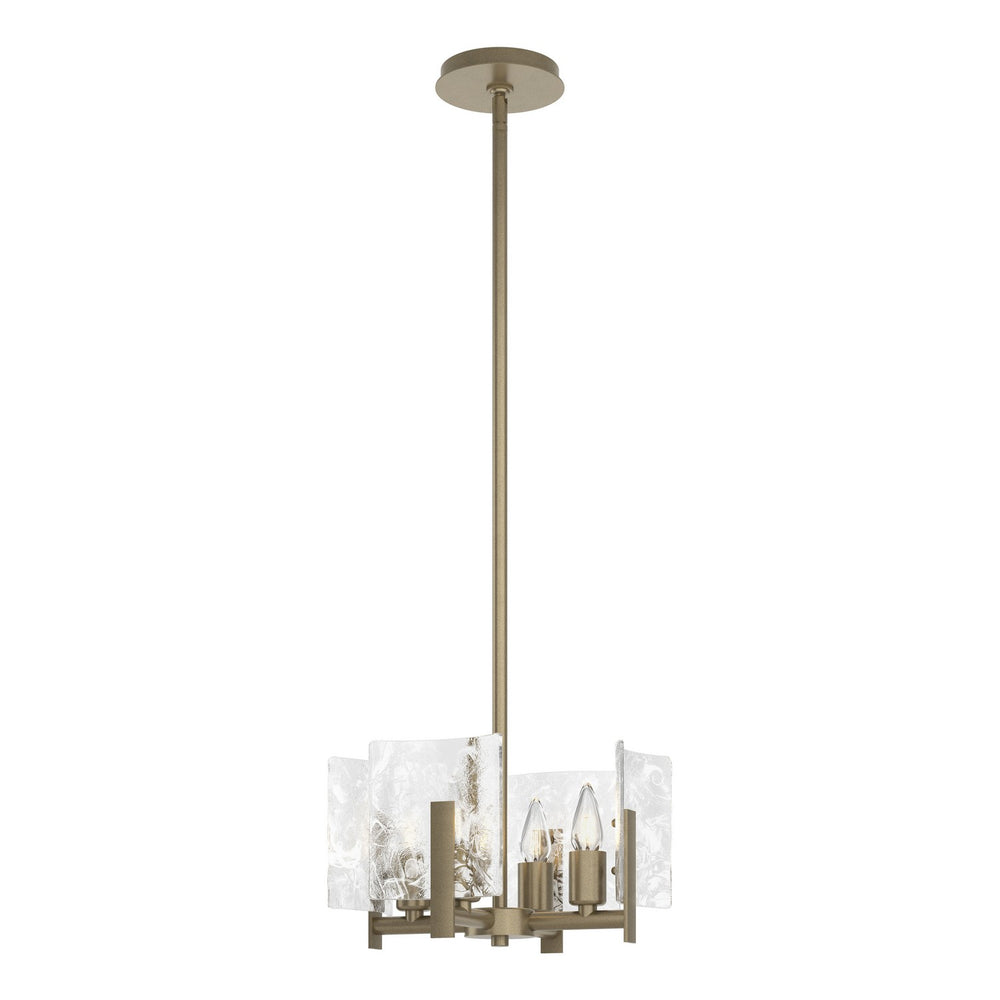 Hubbardton Forge - Four Light Semi-Flush/Pendant - Arc - Soft Gold- Union Lighting Luminaires Decor