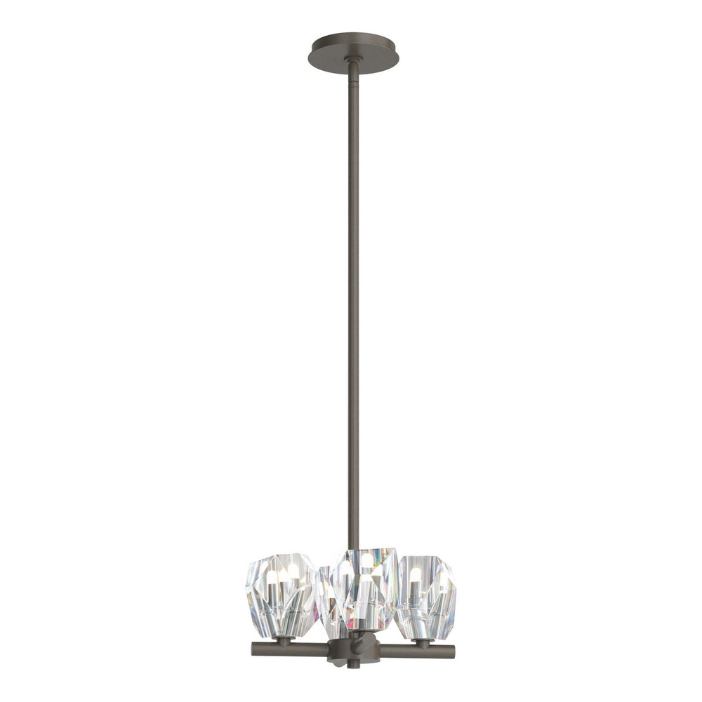 Hubbardton Forge - Four Light Semi-Flush/Pendant - Gatsby - Dark Smoke- Union Lighting Luminaires Decor