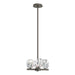 Hubbardton Forge - Four Light Semi-Flush/Pendant - Gatsby - Dark Smoke- Union Lighting Luminaires Decor