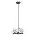 Hubbardton Forge - Four Light Semi-Flush/Pendant - Gatsby - Black- Union Lighting Luminaires Decor