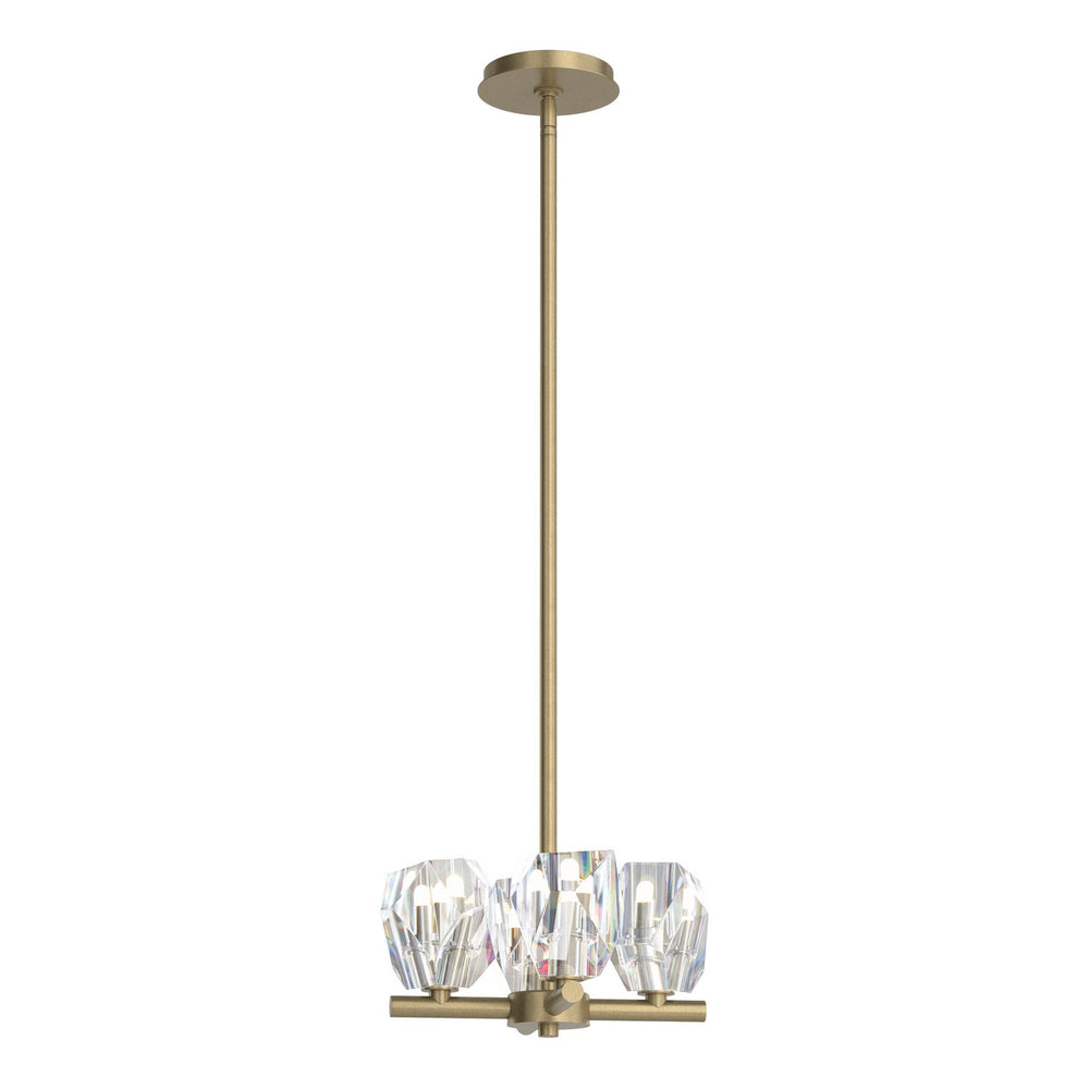 Hubbardton Forge - Four Light Semi-Flush/Pendant - Gatsby - Soft Gold- Union Lighting Luminaires Decor
