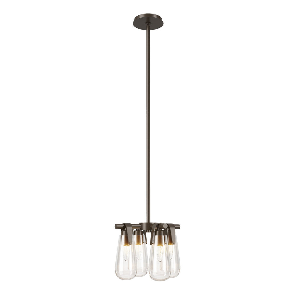 Hubbardton Forge - Four Light Semi-Flush/Pendant - Eos - Bronze- Union Lighting Luminaires Decor