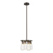Hubbardton Forge - Four Light Semi-Flush/Pendant - Eos - Bronze- Union Lighting Luminaires Decor