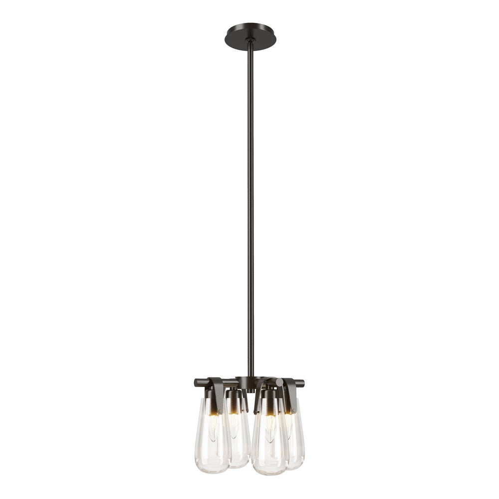 Hubbardton Forge - Four Light Semi-Flush/Pendant - Eos - Oil Rubbed Bronze- Union Lighting Luminaires Decor