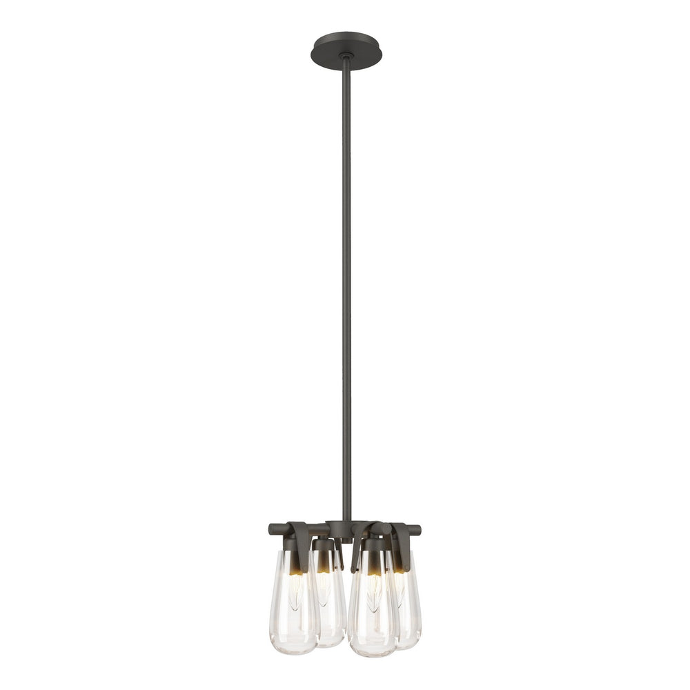 Hubbardton Forge - Four Light Semi-Flush/Pendant - Eos - Natural Iron- Union Lighting Luminaires Decor