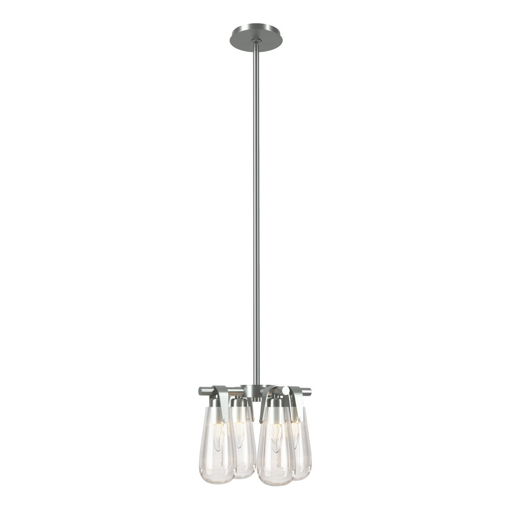 Hubbardton Forge - Four Light Semi-Flush/Pendant - Eos - Vintage Platinum- Union Lighting Luminaires Decor