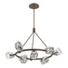 Hubbardton Forge - Nine Light Pendant - Gatsby - Bronze- Union Lighting Luminaires Decor