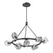 Hubbardton Forge - Nine Light Pendant - Gatsby - Ink- Union Lighting Luminaires Decor