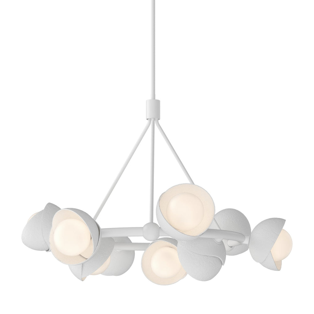 Hubbardton Forge - Nine Light Pendant - Brooklyn - White- Union Lighting Luminaires Decor