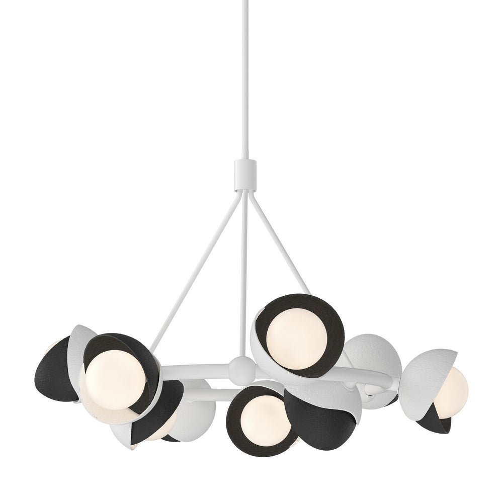 Hubbardton Forge - Nine Light Pendant - Brooklyn - White- Union Lighting Luminaires Decor
