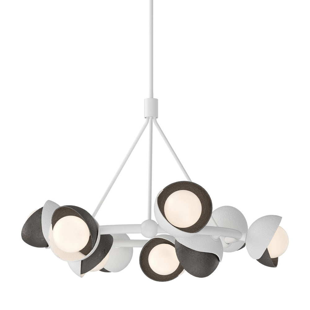 Hubbardton Forge - Nine Light Pendant - Brooklyn - White- Union Lighting Luminaires Decor