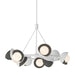 Hubbardton Forge - Nine Light Pendant - Brooklyn - White- Union Lighting Luminaires Decor
