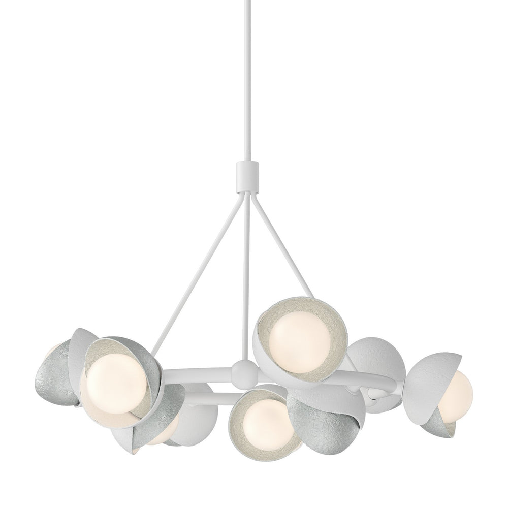 Hubbardton Forge - Nine Light Pendant - Brooklyn - White- Union Lighting Luminaires Decor