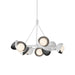 Hubbardton Forge - Nine Light Pendant - Brooklyn - White- Union Lighting Luminaires Decor