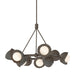 Hubbardton Forge - Nine Light Pendant - Brooklyn - Bronze- Union Lighting Luminaires Decor