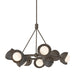 Hubbardton Forge - Nine Light Pendant - Brooklyn - Bronze- Union Lighting Luminaires Decor