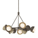 Hubbardton Forge - Nine Light Pendant - Brooklyn - Bronze- Union Lighting Luminaires Decor