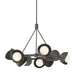 Hubbardton Forge - Nine Light Pendant - Brooklyn - Dark Smoke- Union Lighting Luminaires Decor