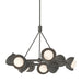 Hubbardton Forge - Nine Light Pendant - Brooklyn - Dark Smoke- Union Lighting Luminaires Decor